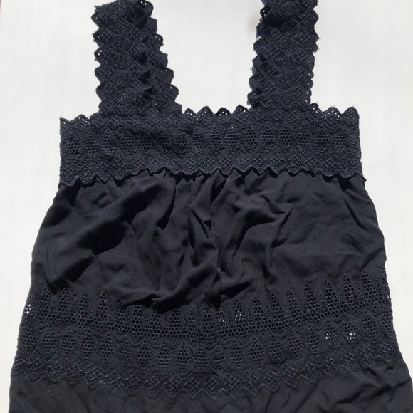 Old Navy Tops - Black lace tank top.